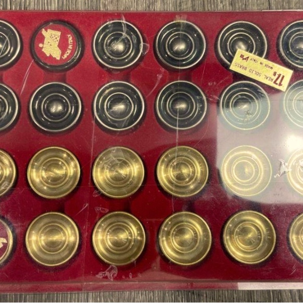 Marsili’s Solid Brass Checkers Set Made In Italy